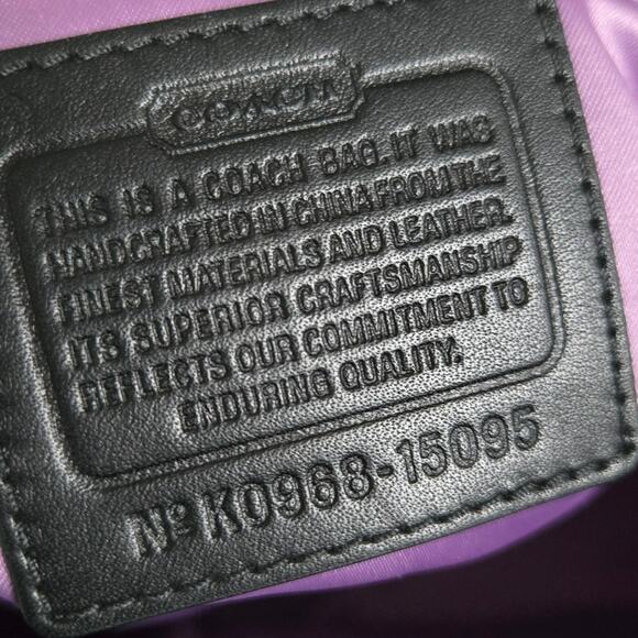 Coach Waverly Vinage Dot OP Art Coated Canvas Tote Bag Rare - Picture 8 of 8